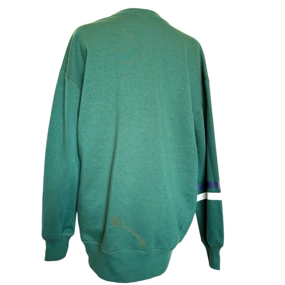 NWT Oak & Trellis Woman’s XS Green Oversized Long Sleeve Embroidered SweatShirt - Picture 4 of 11